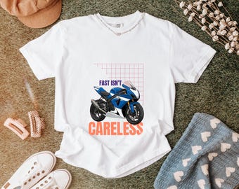 Camiseta de moto deportiva, camiseta gráfica de piloto de motos, ropa de motivación para moteros