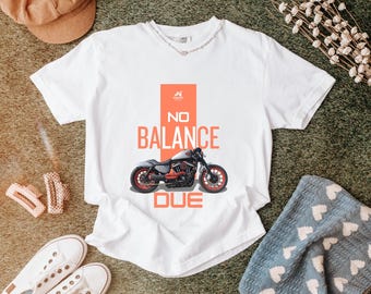 Camiseta de motociclista No Balance, camiseta retro con estampado motero, ropa para motociclistas