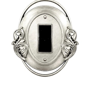 Cubierta de interruptor de luz con volutas ornamentadas de estilo victoriano, placa de pared personalizable