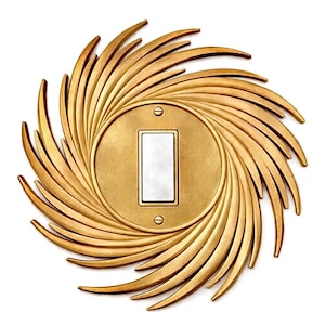 Modern spiralformad solväggdekoration runt uttag elegant väggdekoration medaljonglampa täckplatta elegant väggkonst uttagsskydd