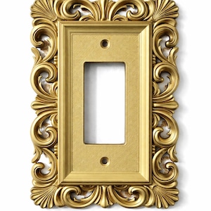Ornate Victorian Trim Light Switch Cover Plate – Classic Scrollwork Wood Decor
