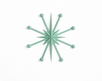 3D Printed Starburst Wall Art: Mid Century Modern Atomic Decor