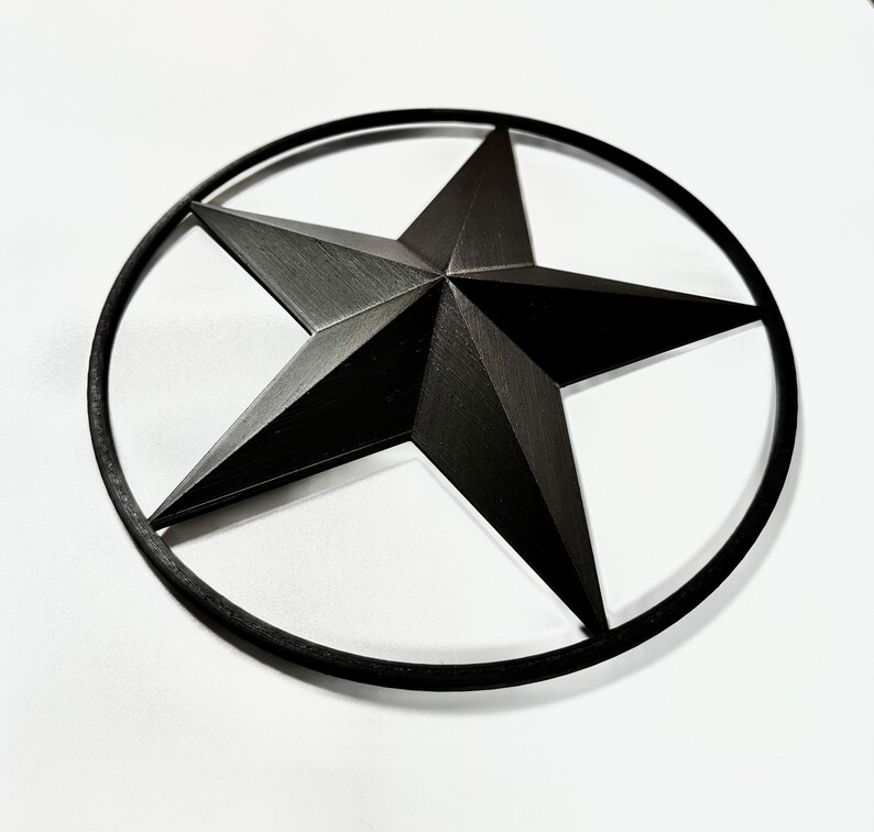 3D Printed Rustic Starburst Wall Decor, Texas Lone Star Accent ...