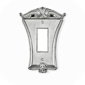 Victorian Scroll Light Switch Cover, Art Deco Baroque Wall Accent Panel
