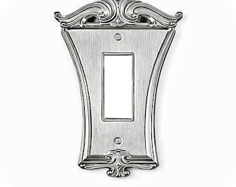 Victorian Scroll Light Switch Cover, Art Deco Baroque Wall Accent Panel