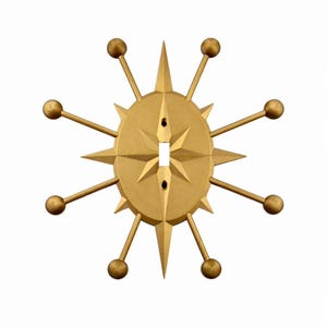 Copriinterruttore in stile Mid-Century Atomic Starburst – Decorazione murale retrò