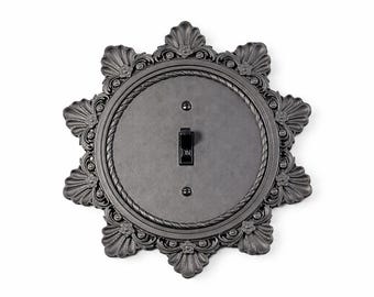 Victorian Style Light Switch Cover: Antique Gold Floral Design