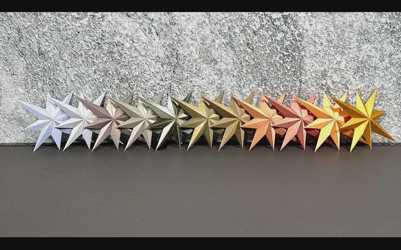Mid Century Starburst Wall Decor, Dark Bronze North Star Celestial Art image 16
