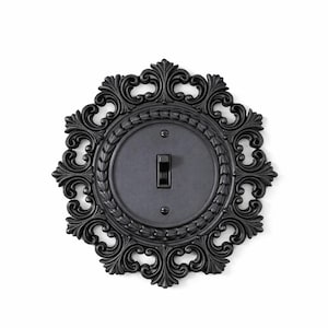 Oversized Light Switch Cover Vintage Round Outlet Victorian Decorative Wall Plate Cover Toggle Rocker Duplex Wall Medallion Personalized 50+