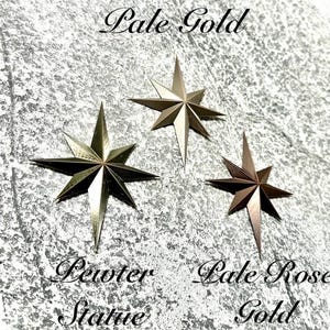 Mid Century Starburst Wall Decor, Dark Bronze North Star Celestial Art image 11