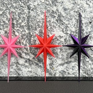 Mid Century Starburst Wall Decor, Dark Bronze North Star Celestial Art image 9
