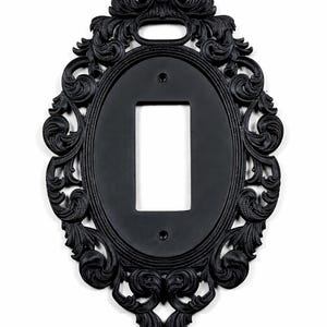 Owalna wiktoriańska płytka przełącznika | Elegancka dekoracyjna osłona przełącznika światła Cottagecore Home Decor, zabytkowa osłona gniazdka, antyczny przełącznik światła, matowa