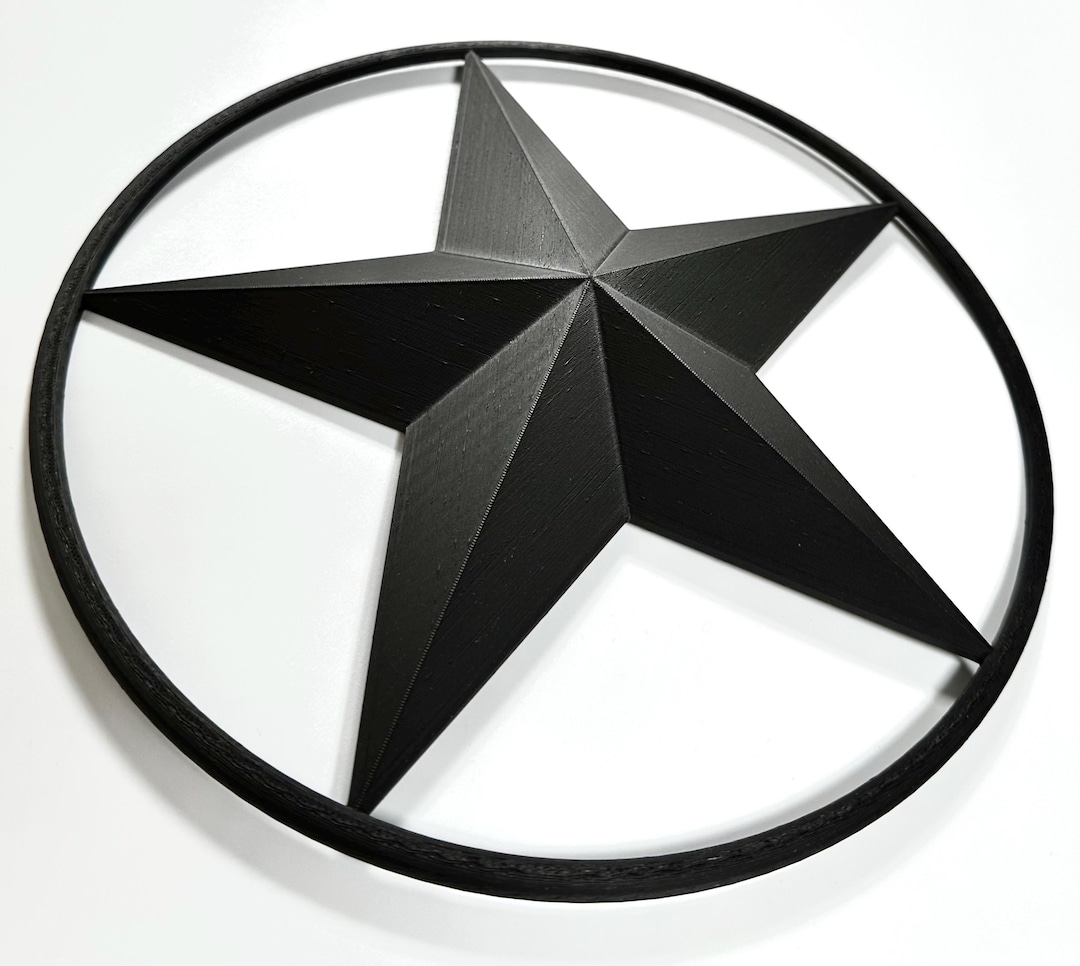 3D Printed Rustic Starburst Wall Decor, Texas Lone Star Accent ...