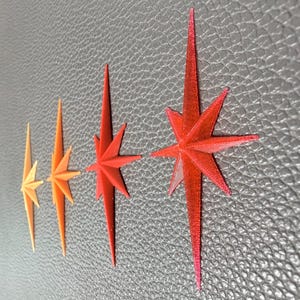 Mid Century Starburst Wall Decor, Dark Bronze North Star Celestial Art image 10