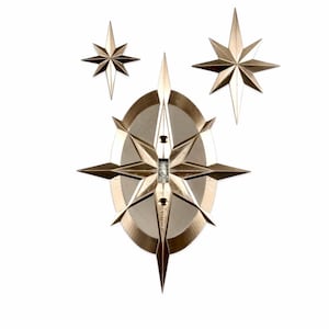 Gold Starburst Light Switch Cover Set Celestial Wall Decor MCM Atomic Star 3D Wall Art Personalized + Custom Switch Options