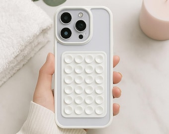 Transparent 3D Suction Cup Case for iPhone 16 15 14 12 Pro Max
