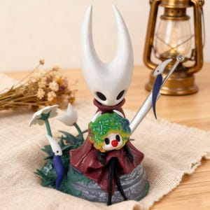 Hornet Figur Hohler Ritter Seidenlied, austauschbar, Indie Game Display Art, handgemachtes Gamer Geschenk