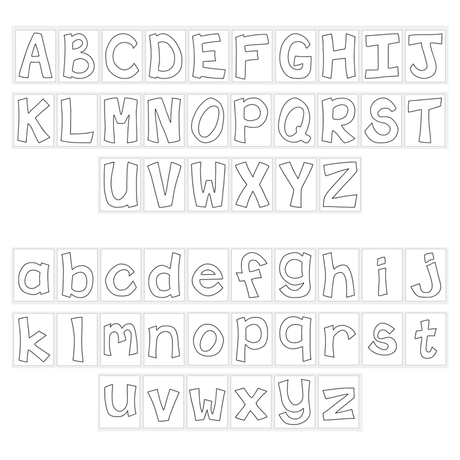 Bold Block Letters: Bulletin Board Printable (PDF) - Etsy