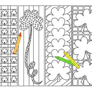 Shamrock Coloring Bookmarks: St. Patrick's Day Printable (PDF) image 3