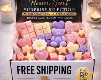 Paquete de ceras aromáticas Discovery / Selección sorpresa de ceras aromáticas / Ceras aromáticas de soja de larga duración y muy perfumadas / Barra de ceras aromáticas veganas Snap Bar