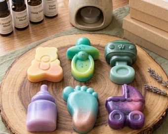 Highly Scented Soy Wax Melts | Choose From 6 Adorable Designs | Vegan Friendly Wax Melts | Nursery / Baby shower Gifts | Home Fragrance