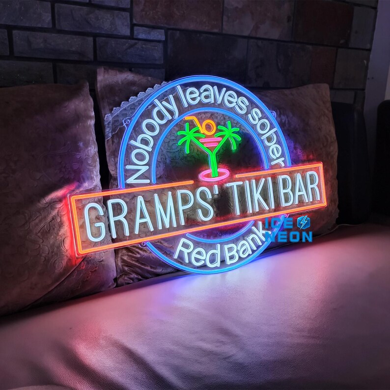 Enseigne Personnalisée Pour Bar De Sous-sol Ou Garage - Panneau Métal Style Rustique - Fait Main Aux USA
