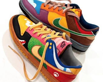 Custom Painted Nike Mario Dunks