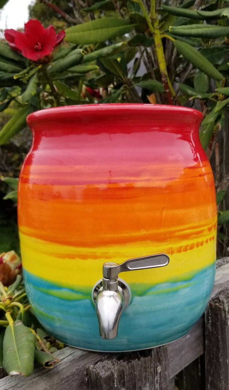 2 gallon ceramic kombucha crock Made to order image 5