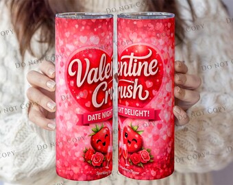 Coup de foudre pour la Saint-Valentin, motifs de sublimation pour gobelet isotherme de 590 ml (20 oz) pour la Saint-Valentin