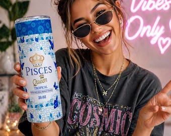 Aquarius horoscope 20oz skinny tumbler sublimation designs