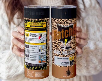Gobelet isotherme Ratchet Animal Print Bad Bitc* Scent 20 oz avec motifs de sublimation