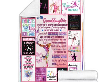 Manta polar para nieta de gimnasia: citas inspiradoras de gimnastas, amor de