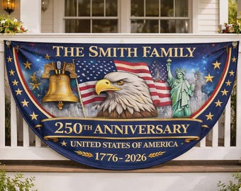 Bandera personalizada de Estados Unidos para el 250 aniversario: Águila patriótica, decoración de la Estatua de la Libertad
