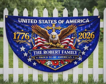 Bandera personalizada de EE. UU. por el 250 aniversario: Orgullosa decoración del águila americana