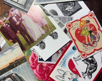 Vintage Junk Journal Ephemera Mystery Box