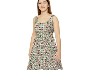 Suburban Daydream  Above the Knee Dress 1954 Sears Wallpaper Revival