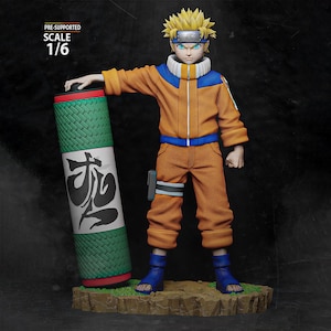 Naruto STL Statue + Bust | 1/6 Scale Shinobi Hero Figure | Uzumaki Fanart | 3D Print Collectible