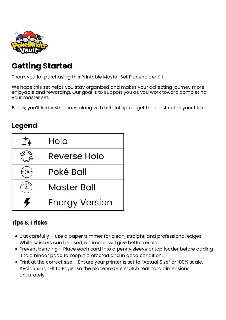 Mega Evolution: Chaos Rising Binder Placeholders, Printable Master and ...