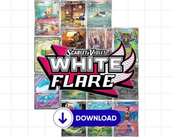 Scarlet & Violet: White Flare Binder Pages – Printable Master Set Placeholders + Collection Checklist