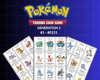 Printable Pokémon Binder Placeholders – Generation 1 Kanto (001–151) + Collection Checklist PDF