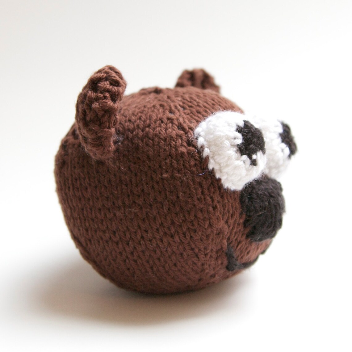 Brown Bear Stuffed Animal Amigurumi Baby Handmade Knit Toy Etsy