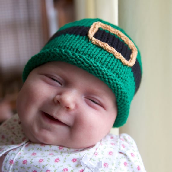 Leprechaun Baby Knitted Hat St. Patrick s Day Gift Kids Photo Prop Sizes Newborn 12 Months Lucky Irish Knitting Etsy