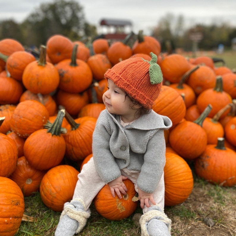Pumpkin Baby Knitted Hat