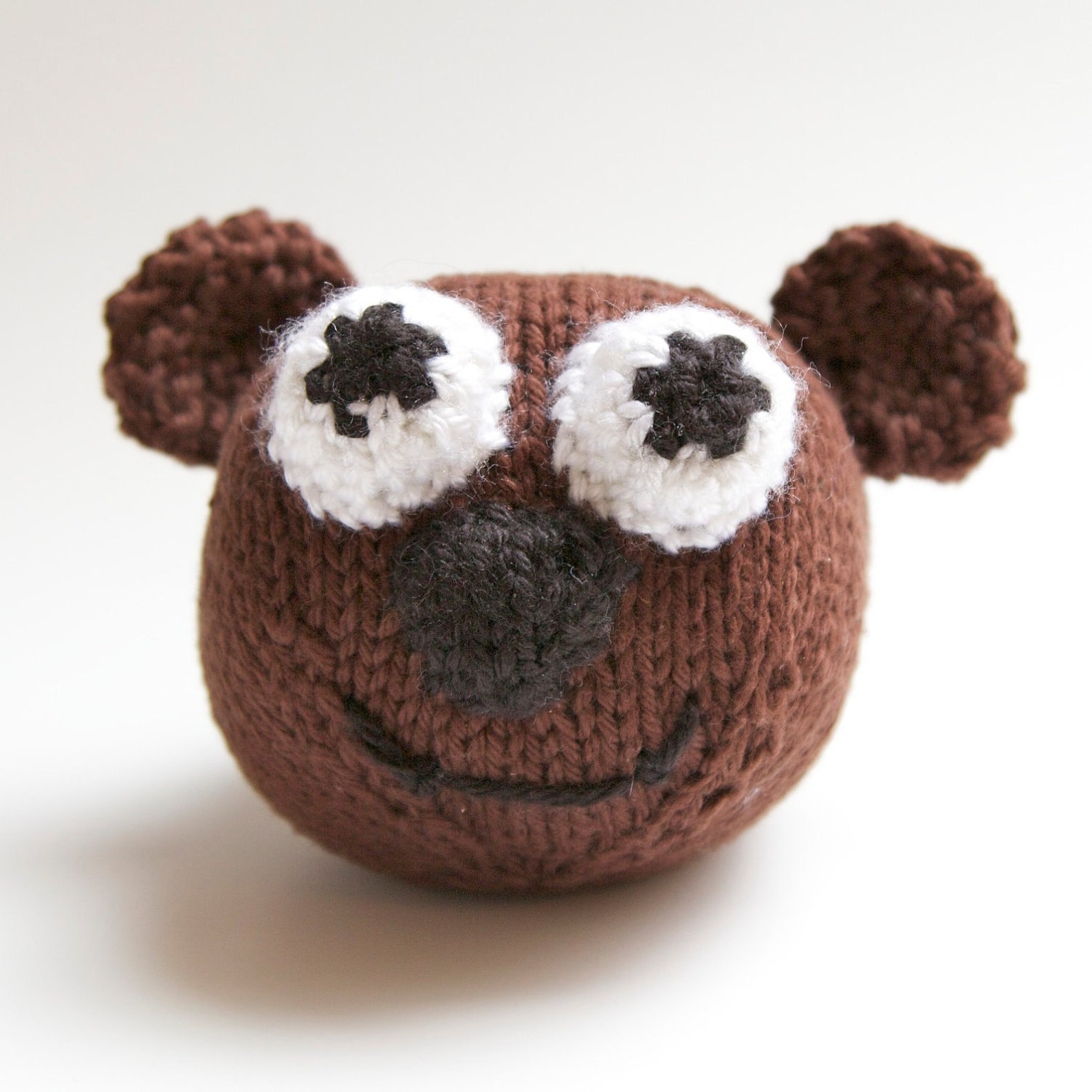 Brown Bear Stuffed Animal Amigurumi Baby Handmade Knit Toy Etsy