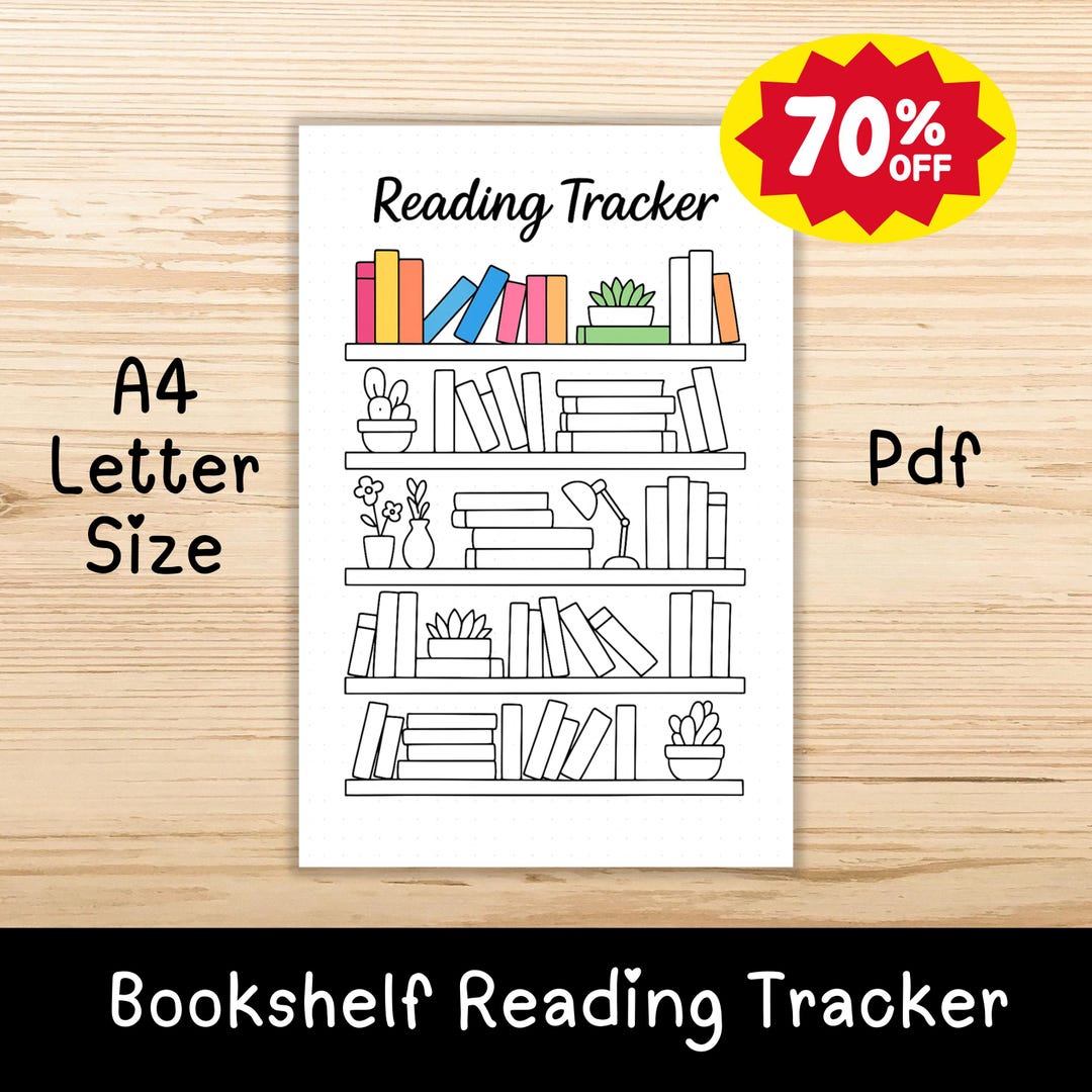 Bookshelf Reading Tracker - PRINTABLE Journal Page - Reading Log - Book ...