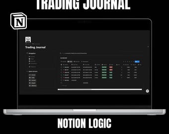 Trading Journal Notion Template | Forex, Crypto, Stock Tracker (Digital Logbook)