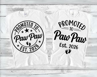 Promosso a Paw Paw Svg Png, Baby Announcement Svg, Pawpaw Est 2026 Svg, Coming Soon Svg, Pregnancy Reveal, Cricut & Silhouette