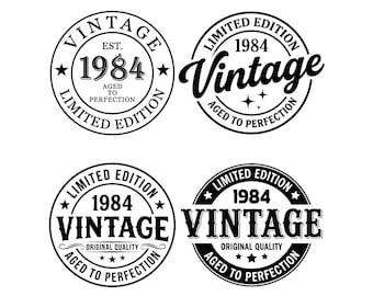 42th Birthday SVG PNG, 42th Svg, Aged to Perfection Svg, Vintage 1984 Svg, 1984 Limited Edition, 42th Cut File for Cricut, Digital Download