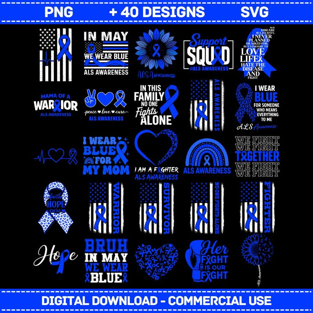 ALS Awareness Png Svg Bundle, ALS Png Bundle, Amyotrophic Lateral ...