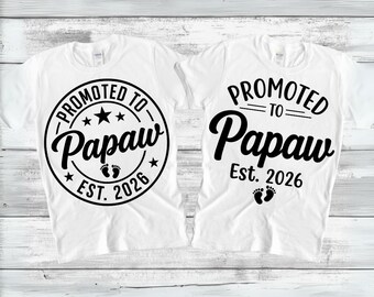 Promosso a Papaw SVG PNG, Annuncio di nascita Svg, Fondato Papaw Est 2026 Svg, Prossimamente Png, Papaw Svg, Download digitale